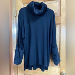 WISHING WINTER AWAY SALE Price reduction Saks Fifth Avenue long black tunic